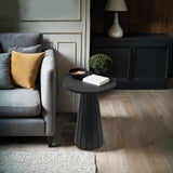 Small Pedestal Side Table, Round Modern Drink Table, Accent Table