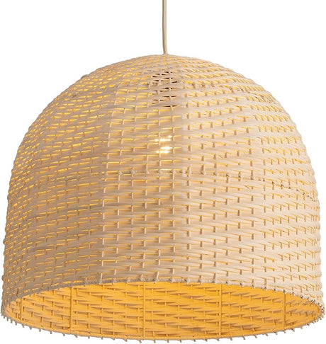 Rattan Pendant Lights, Hand-Woven Wicker Light Fixture for Kitchen Island,