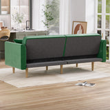 Velvet Futon Sofa Bed, Futon Couch, Small Sofa 75.3" Upholstered Comfy Loveseat Sleeper