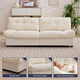 80" Chenille Loveseat Sofa, Comfy Cloud Couch Sofa with Pillow-Designed Armrest