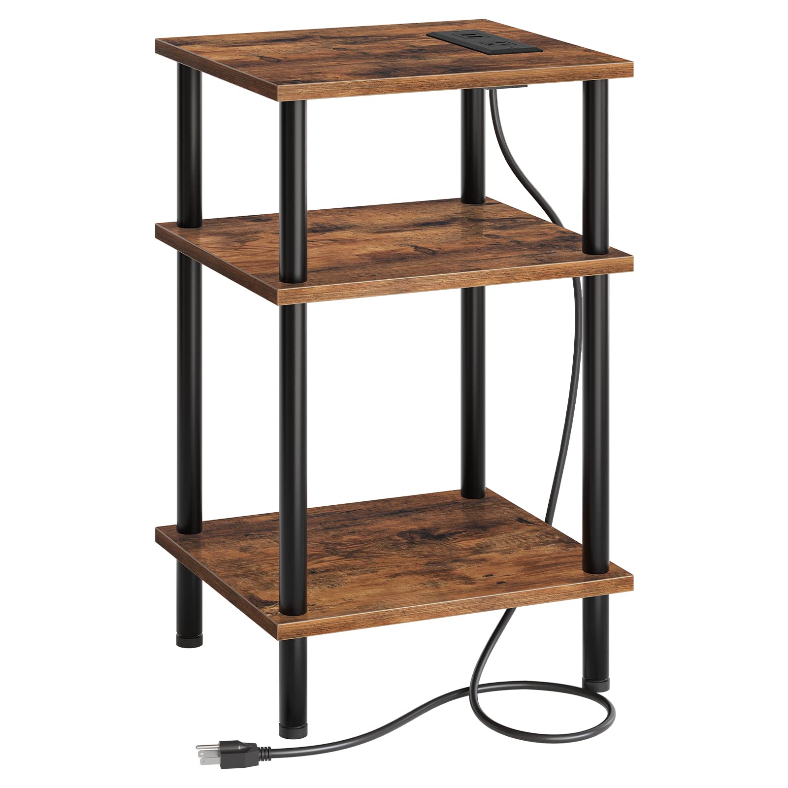 End Table with Charging Station, Side Table