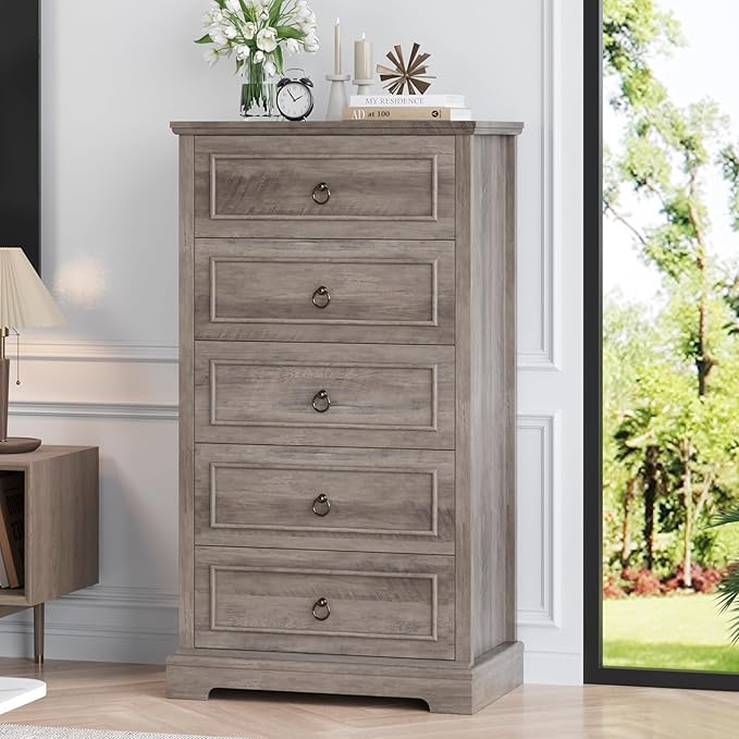 5 Drawers Dresser, 44" Tall Dresser