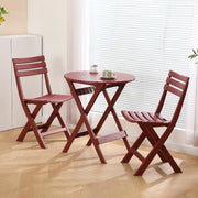 Folding Bistro Set Foldable Outdoor Cafe Table and Chairs for 2 Small Furniture