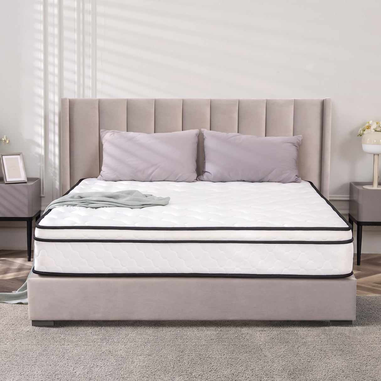 Full Mattress, 10 inch Hybrid Full Mattress in A Box, Bonnell Coil Full Size Mattress Medium