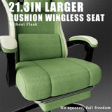 Ergonomic Gaming Chair with Pocketed Spring Cushion and Footrest