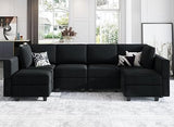 Modular Sectional Sofa U Shaped Sectional Couch with Reversible Chaises