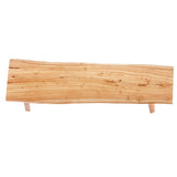 5ft Long Solid Wood Dining Bench Live Edge Wooden Bench Natural Edge Wooden Slab Bench