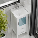 16" Small Bathroom Vanity with Sink, Single Sink Bathroom Vanity Combo for Small Space