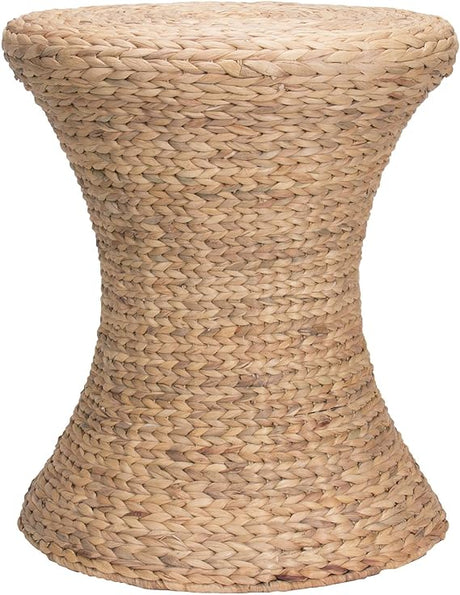 Hourglass Water Hyacinth Wicker Table, Natural