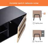 Mid-Century TV Stand for 65" TV with LED Lighting - 60 Inch