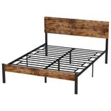 Queen Bed Frame with Headboard, Strong Steel Slat Support, Tool-Free Assembly,