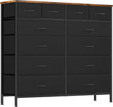 Large Dresser for Bedroom with 12 Deep Drawers, Tall Fabric Drawer Dresser, Chest of