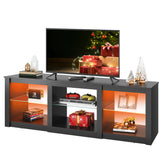 TV Stand for 65-Inch TV, 58-Inch Entertainment Center with Adjustable Glass Shelves,