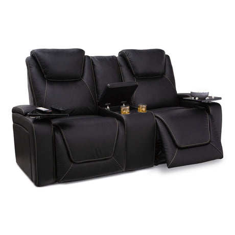 Big & Tall Home Theater Seating - Living Room - Italian Leather - Power Recline, Headrests,