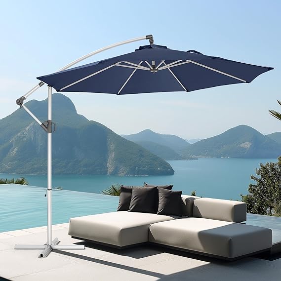 10ft Offset Patio Umbrella - cantilever patio umbrellas, 5-Year Fade Resistant