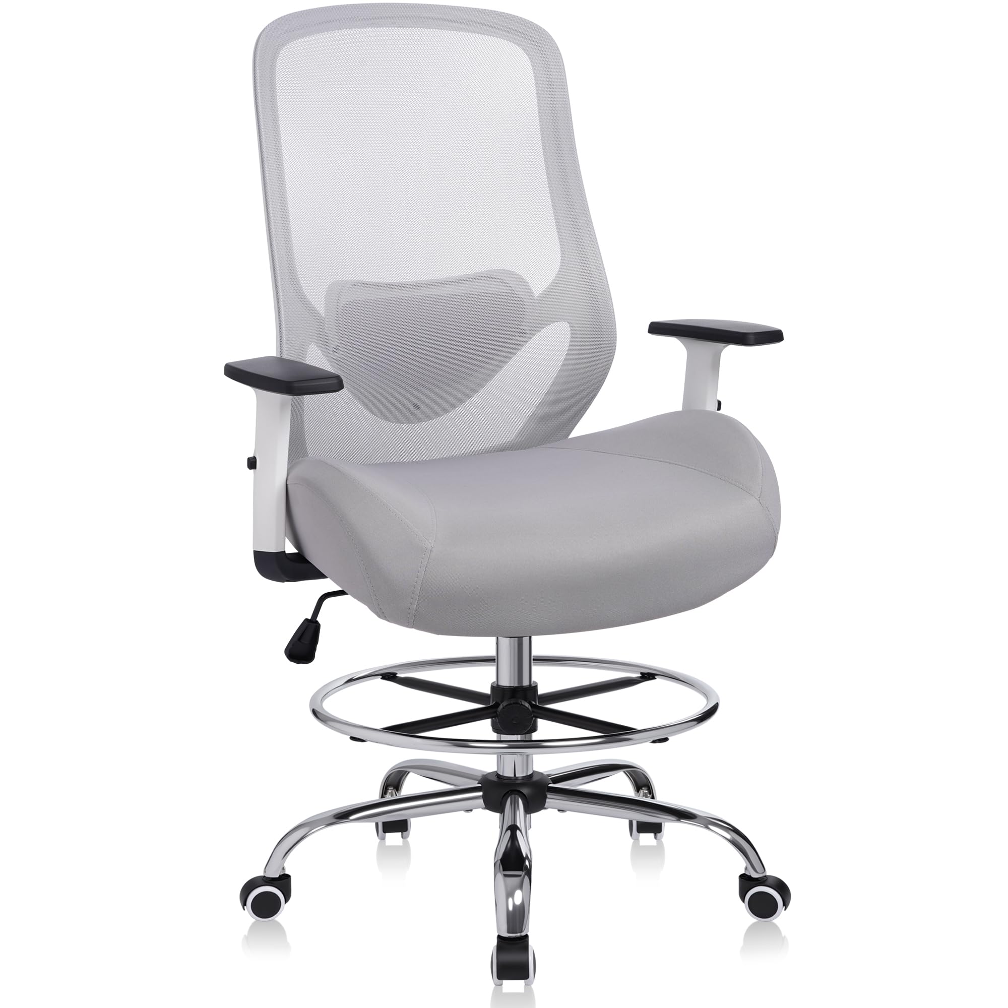 400lbs Heavy Duty Drafting Chair with Lumbar Support