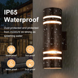 Housen Solutions Dusk to Dawn Outdoor Light Fixture 2 Pack, Aluminum IP65 Waterproof Porch Up Down Lighting, Oil Rubbed Bronze Exterior Wall Sconce for Garage Patio