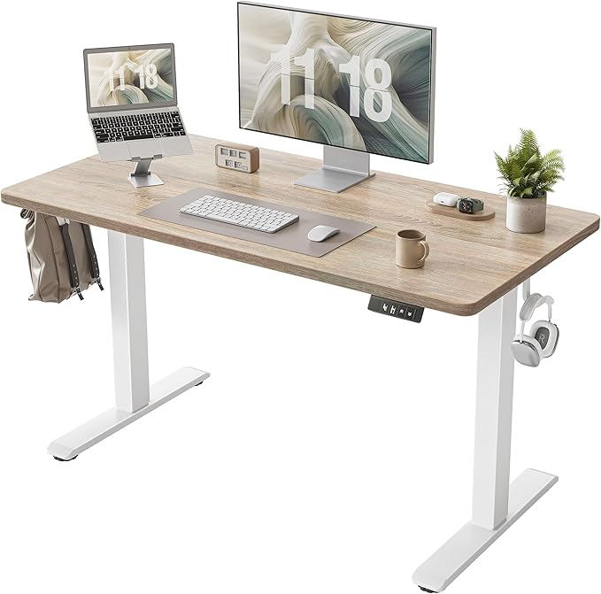 Standing Desk 47 x 24 inch, Electric Height Adjustable Desk with Splice Board