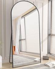 Arched Full Length Mirror, Black Large Floor Mirror