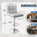 Bar Stools Modern PU Leather Adjustable Swivel Barstools