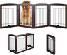 Folding Pet Gate 144" Wide, 30" Tall No-Assembly Wooden Dog Gate