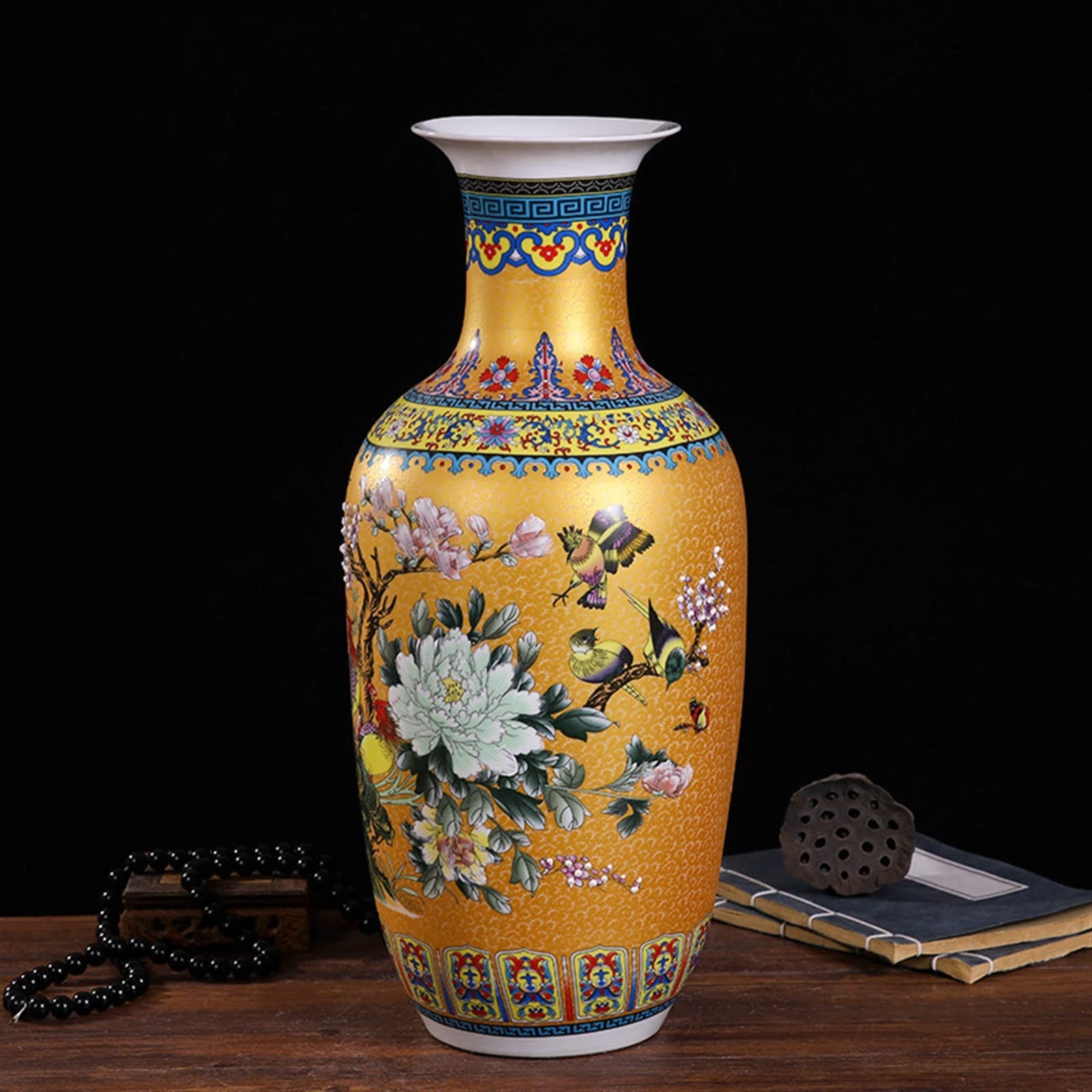 Decorative Vase Ceramic Flower Vases Jingdezhen Enamel Color Vases
