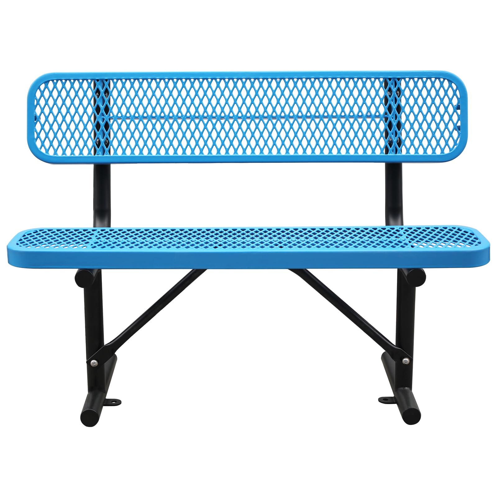 Heavy Duty Metal Park Bench for Outside, Outdoor Garden Benches