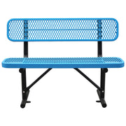 Heavy Duty Metal Park Bench for Outside, Outdoor Garden Benches