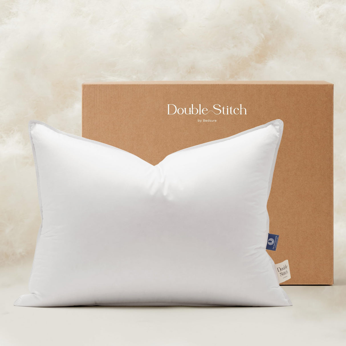 Luxury US White Down Pillow - Made in Canada, 400 Thread Count 100% Cotton Shell