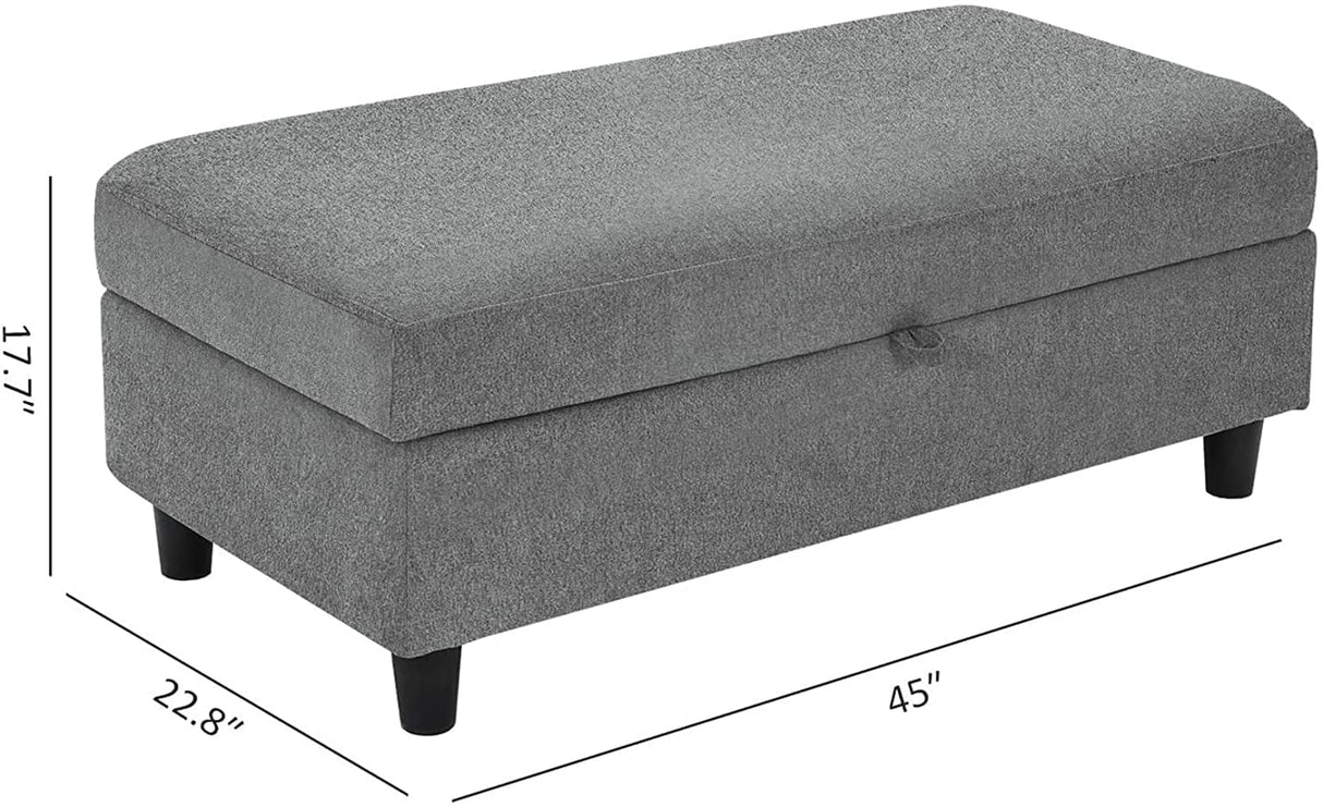 Reversible Sectional Couch with Ottoman L-Shaped Sofa for Small Spaces Sectional Sofa