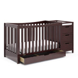 4-In-1 Convertible Crib & Changer With Drawer (Espresso) – GREENGUARD Gold Certified,