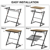 End Table, Side Table for Bed, Couch and Sofa, Larger Desktop Z Table