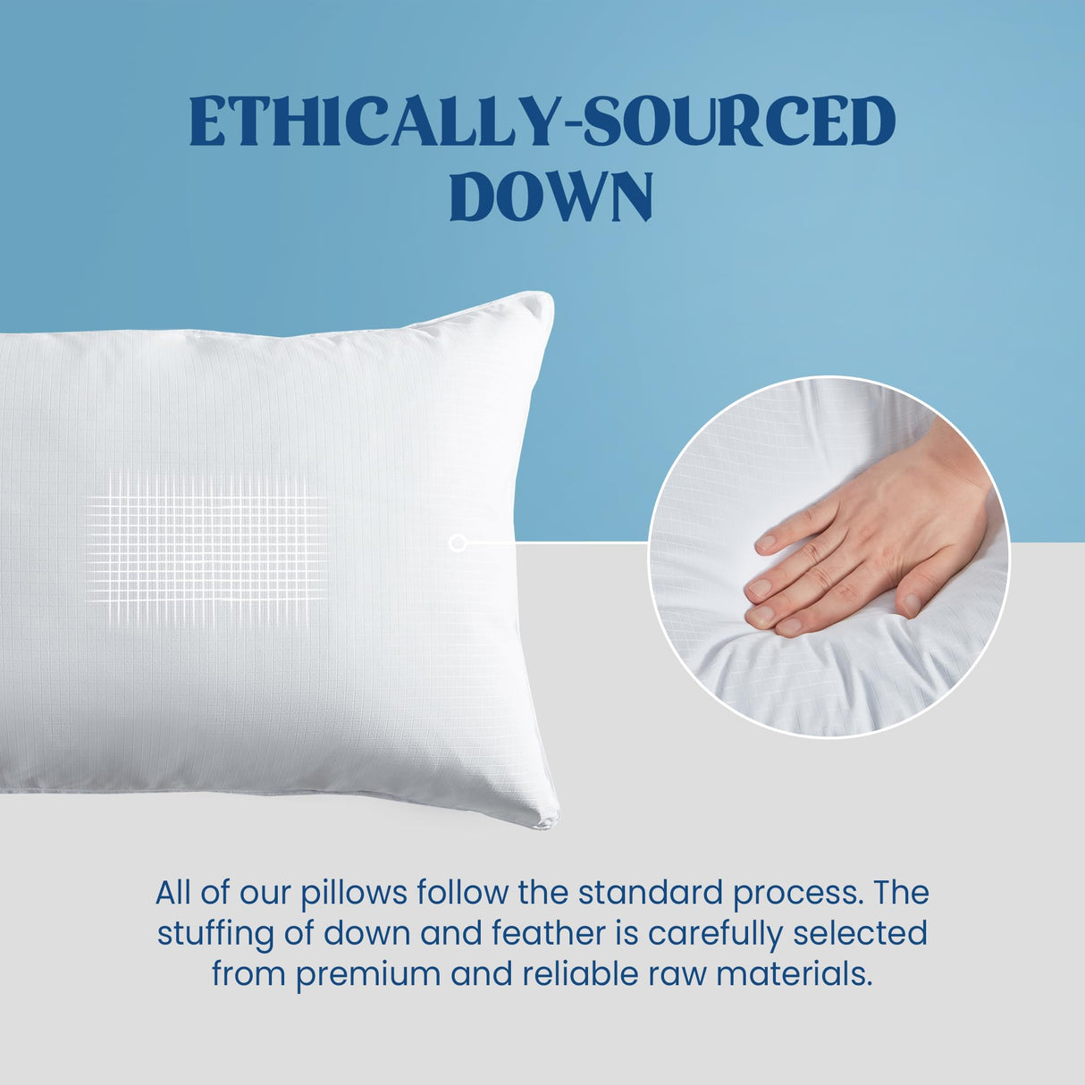 Goose Feather Down Pillows, Bed Pillows for Sleeping