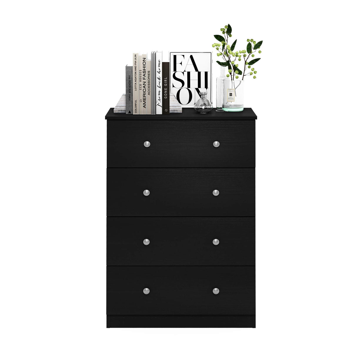 Tidur Simple Design Dresser, 4-Tier Knob, Americano