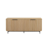 Modern Scandinavian Fluted Door Kitchen Storage Sideboard Buffet Cabinet Console,