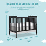 Carson Classic 3-in-1 Convertible Crib in Black