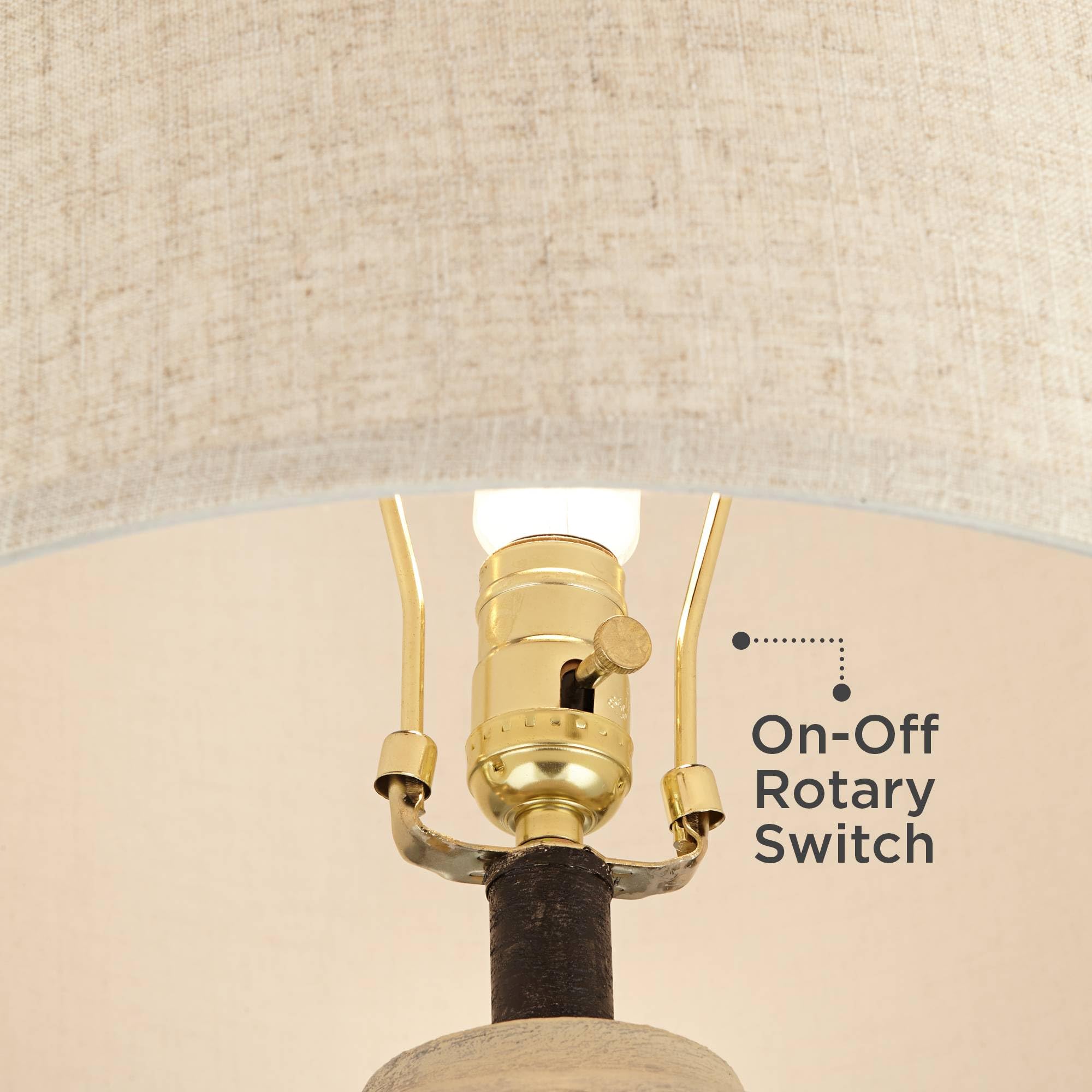 Mora 31" Coastal Farmhouse Table Lamp with Burlap Shade