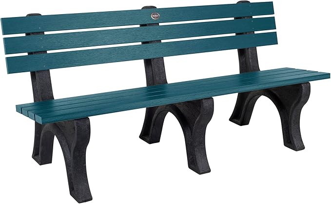 Sequoia Professional Aurora Park Bench, 6 ft, Nantucket Blue