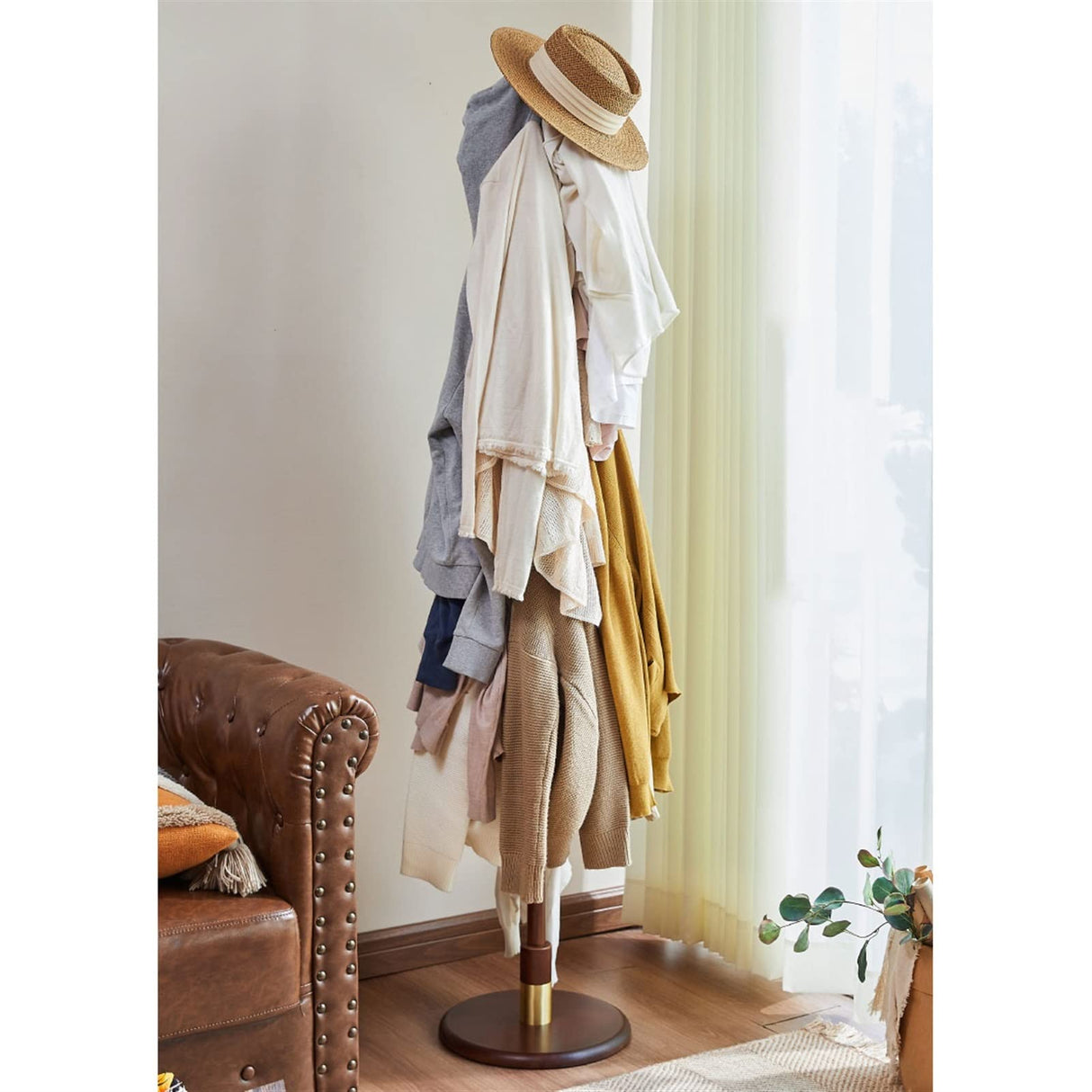 Coat Rack Coat Rack Household Floor Mounted Heavy Duty Coat Hanger Living Room Bedroom Office