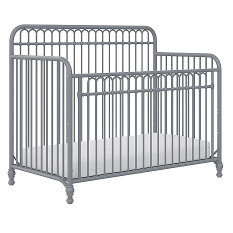 Ivy 3-in-1 Convertible Metal Crib, JMPA Certified, Gold