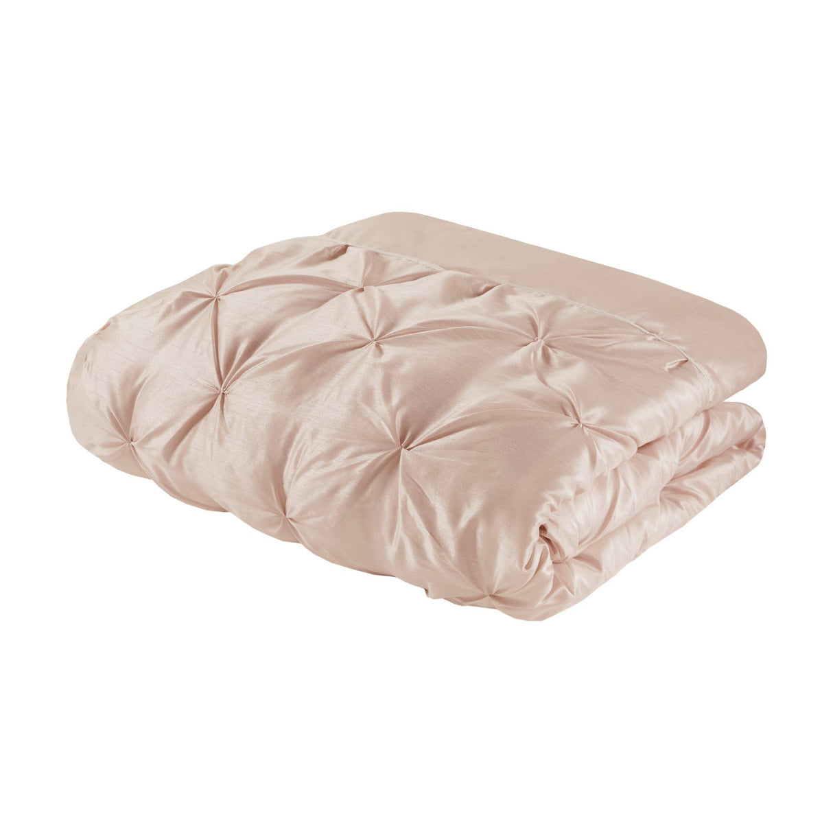 Essentials Room in a Bag Faux Silk Comforter Set-Luxe Diamond Tufting