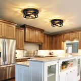 2 Pack Flush Mount Ceiling Light,Farmhouse Hallway Lighting Fixtures Ceiling,Industrial