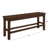 Counter Height Dining Bench Brown