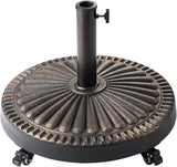 40 lb Heavy Duty Round Resin Patio Umbrella Base Stand Weight for Outdoor Market Table