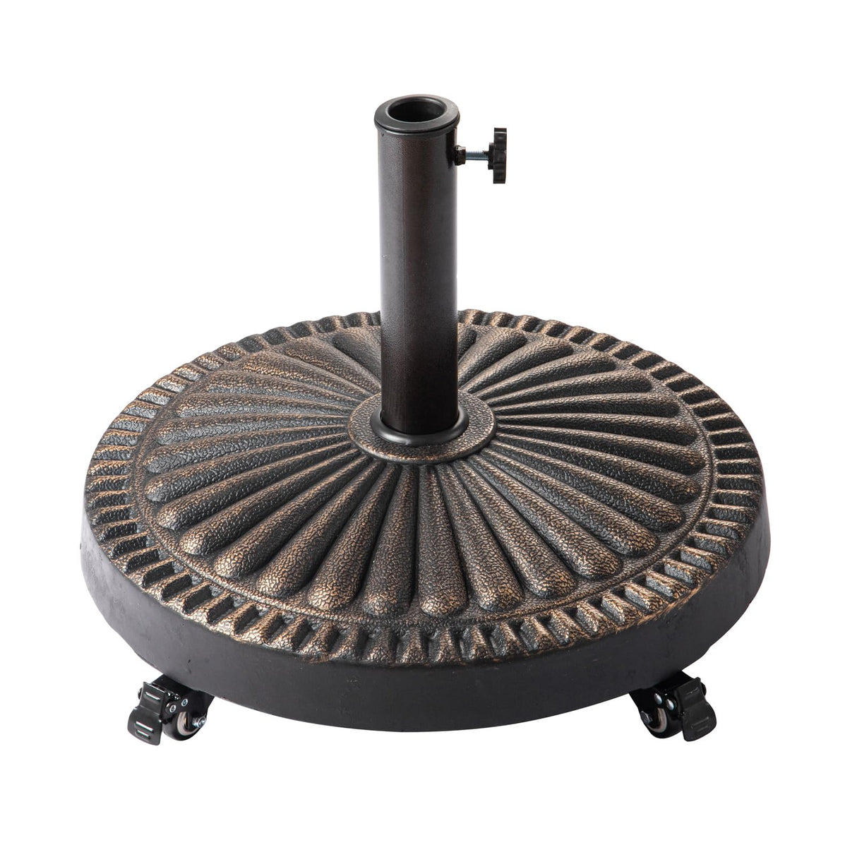 52 lb Heavy Duty Round Base Stand with Rolling Wheels