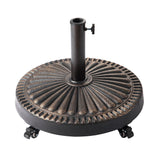 52 lb Heavy Duty Round Base Stand with Rolling Wheels