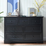 7 Drawer Dresser, Farmhouse Dresser Chest of Drawer for Bedroom