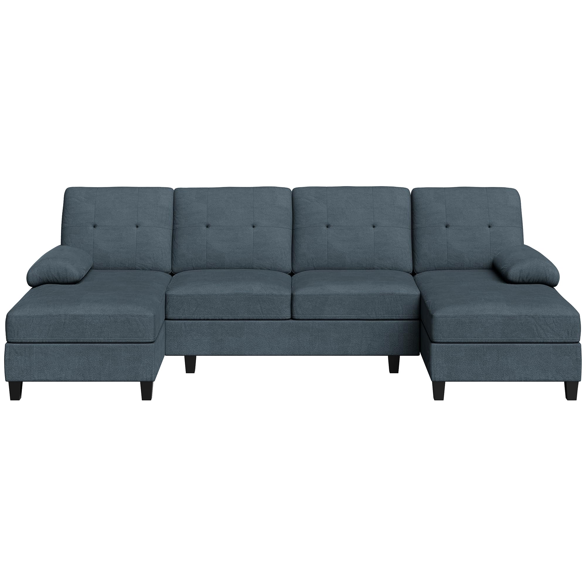 4 Seat Sofa Set U-Shaped Couch Sectional Couches for Living Room