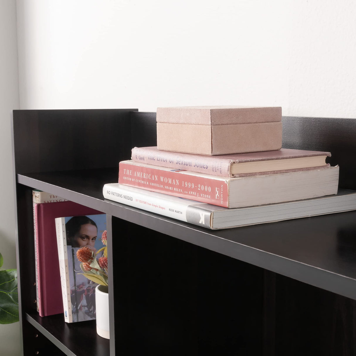 Beginnings Transitional Desk with Hutch, Cinnamon Cherry finish