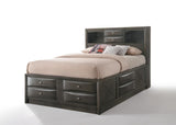 Ireland Full Captain's Bed with Storage - Gray Oak Finish